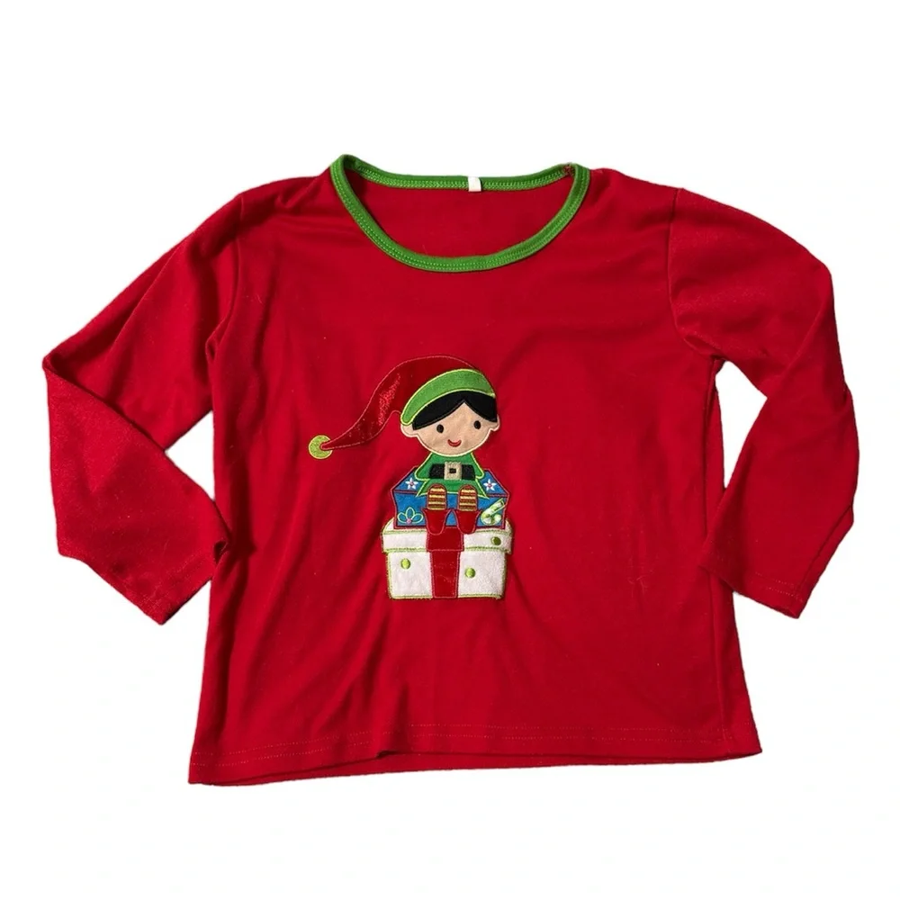 Christmas Holiday Elf Pajamas Kids Size 6